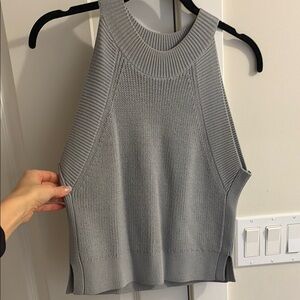 Aritzia Gray Ribbed Tank Top